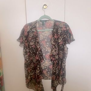Woman’s size 16 Ralph Lauren’s floral blouse